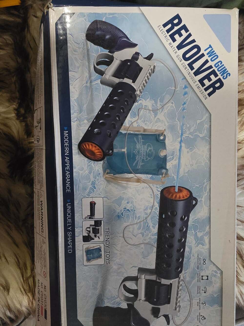 Two Guns Electric Water Gun Revolver Toy Set